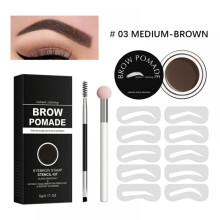 Eyebrow Stamp and Stencil Kit with 3 Templates