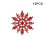Snowflake Christmas Ornaments Red 3.9 Inch 12 Pack 1