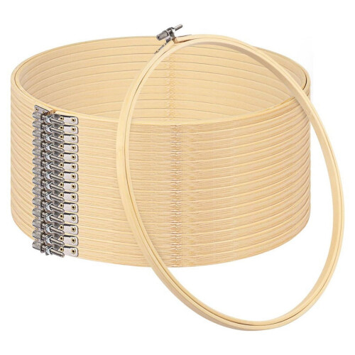 Bamboo Embroidery Hoops Set 15 pcs 12 inch adjustable