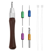 Embroidery Needle Wooden Handle Adjustable 12pcs
