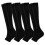 Compression Socks 15-20 mmHg Knee High Open Toe 2 Pairs 1