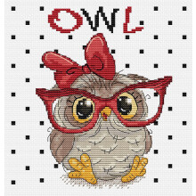 Cross Stitch Kit The Owl with Glasses B1403