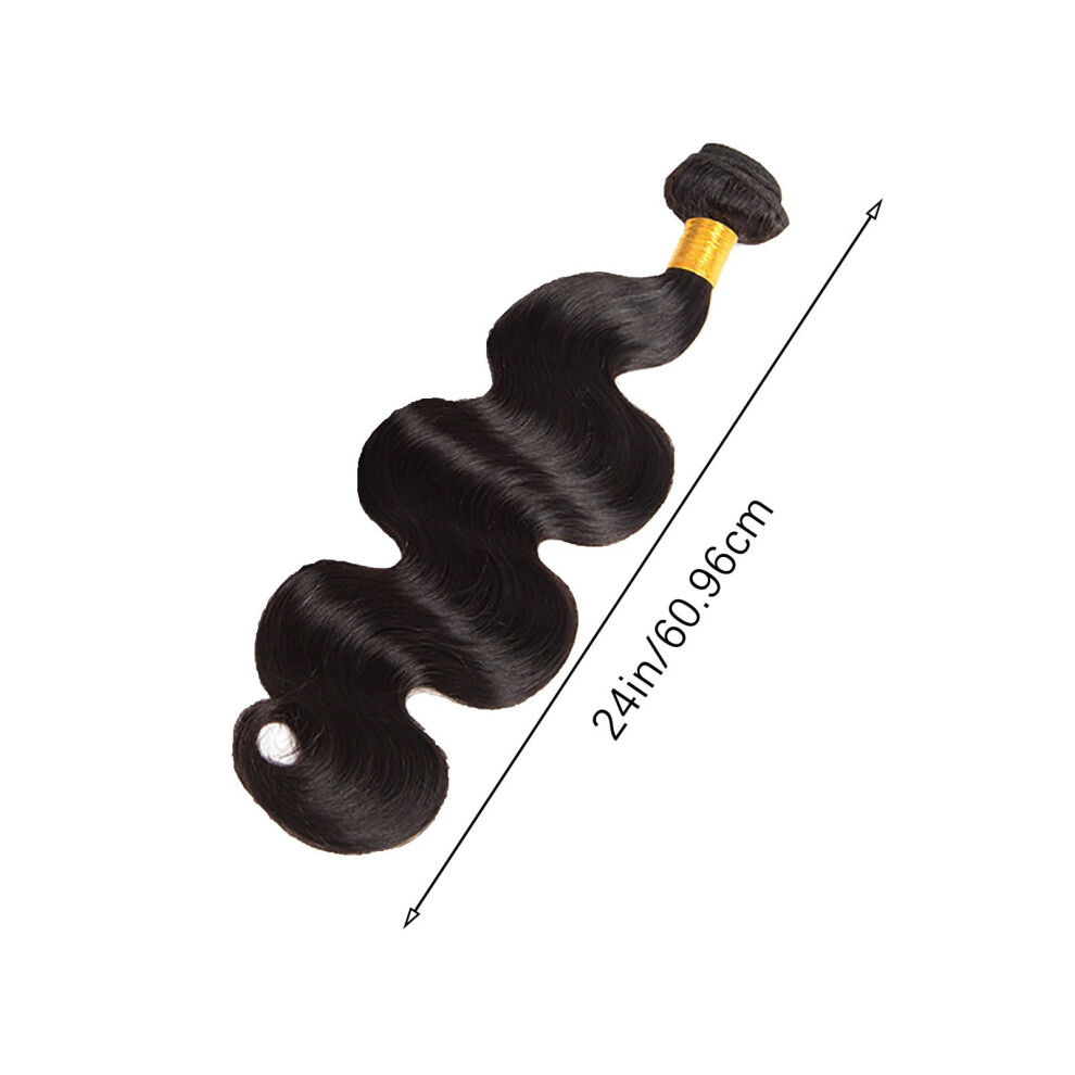 Human Hair Wigs for Women Brazilian Wavy Black 1 Bundle