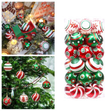 Christmas Ball Ornaments Glitter Red Green 30PCS