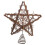 Rattan Star Tree Topper Coffee Color Hollow Design 5