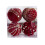 Christmas tree ornament red flocked ball 12 pcs 3