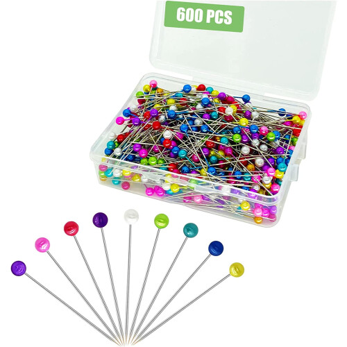 Pearlized Ball Head Sewing Pins 1.5 inch 600 pcs