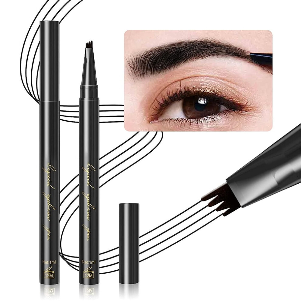 NOGIS Eyebrow Pencil with Micro-Fork Tip Black