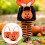 Halloween candy tote set pumpkin-shaped 3-piece 1