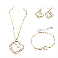Jewelry Set Silver and Gold Two-Tone Bracelet Necklace