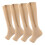 Compression Socks 15-20 mmHg Knee High Open Toe 2 Pairs 1