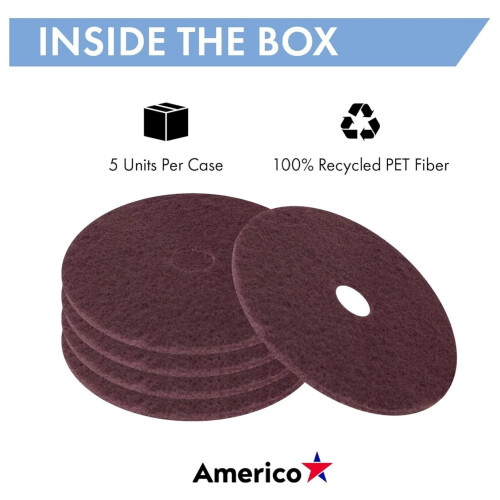 Dominator floor stripping pads extra aggressive duty5pack 2