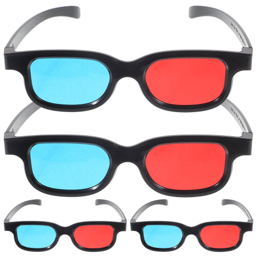 Plastic 3D Glasses for TV and Projector 4 Pcs 2