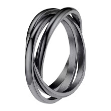 Stainless Steel Dome Ring for Women Stackable Cross Band