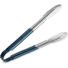 Stainless Steel Tong with Blue Handle 12 inch