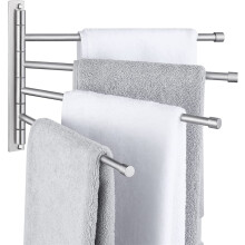 NOGIS swivel towel bar stainless steel 4-arm 180 rotation