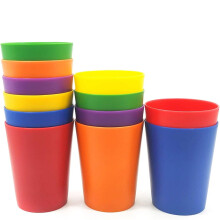NOGIS kids plastic cups 5.6 oz 12 pack