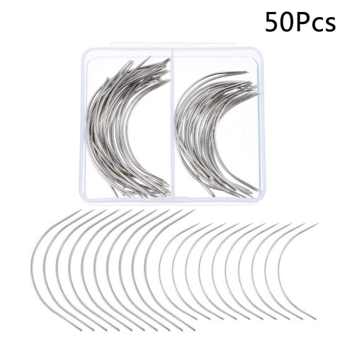 Curved Pin for Knitting Macropore 50 pcs