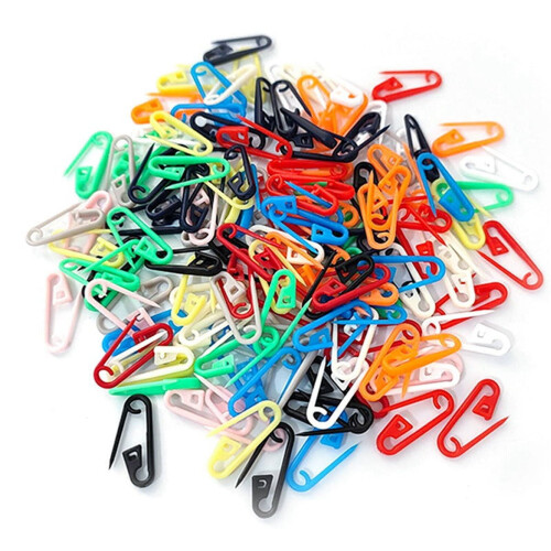 Plastic Pin 2.3 cm Black Red Yellow Blue Green 200PCS