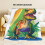 Couverture dinosaure en polaire douce 203 x 152 cm 3