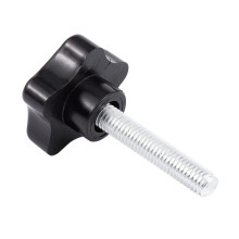 6X ŚRuby M8 X 40Mm GłOwica Gwiazdowa ŚRuba SkrzydełKowa PokręTłO Zaciskowe Uchwyt Czarny