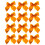 Mini Christmas Bow Ornaments Orange 2.17 Inch 12-Pack 2