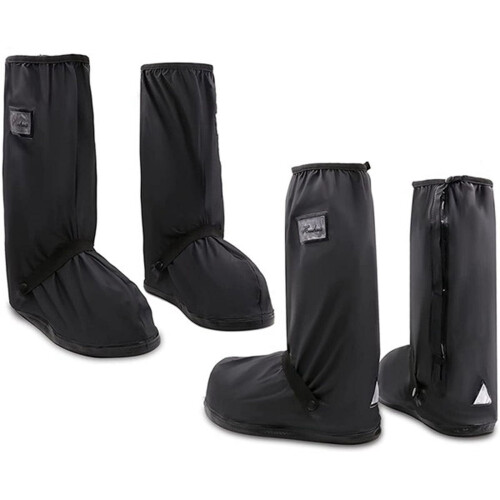 Black Waterproof Shoe Covers XXL 2 Pairs