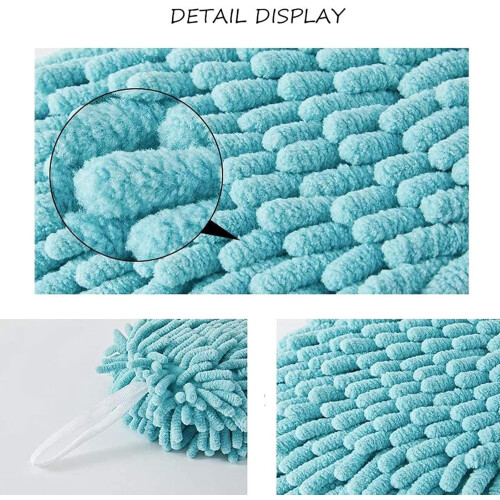 Chenille håndklær myke mikrofiber 2-pakning 2