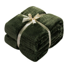 YEENAOZEY flannel blanket army green large