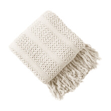 Fnyoxu knitted sofa blanket solid color 120x150cm