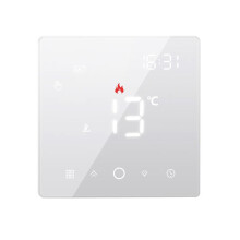 Tuya Wi-Fi Thermostat Floor Heating Thermostat Electric Heating Water Heating Mobile Phone Control LED Touch White