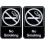 No Smoking Sign Plastic 6x9 Inch White on Black 2 Pack 1