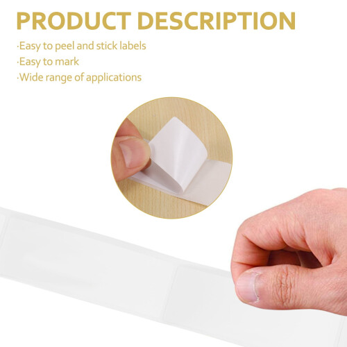 Removable Freezer Labels 1 x 3 Inch Blank White 2