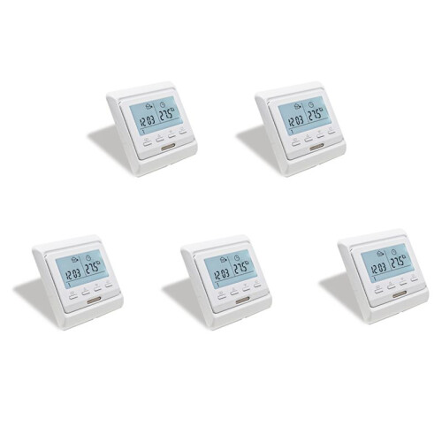 5X 16A 230V LCD Programmable Warm Floor Heating Room Thermostat Thermoregulator Temperature Controller Manual Mechanical