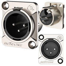 Panelmonteret XLR-stik Roxtone RX3MD-NT