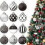 Christmas Ball Ornaments Black White 36 pcs 4