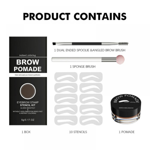 Eyebrow Stamp and Stencil Kit with 3 Stamps 2