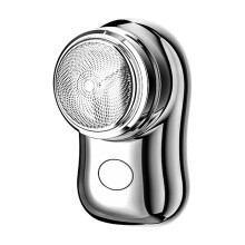 Electric mini face hair trimmer pocket size silver