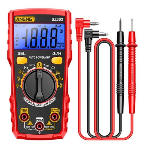 ANENG SZ303 Digital Multimeter True RMS 1999 Counts Auto Range Voltmeter Ammeter Ohm Capacitance Tester NCV Live Wire Detector