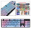 Gaming Mechanical Keyboard Set 104 Keys Blue Pink 1