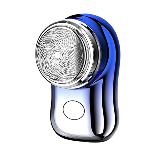 Electric beard trimmer compact precision pocket size blue