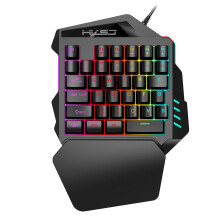 Single-Handed RGB Gaming Keyboard for PC, 3-Key Portable