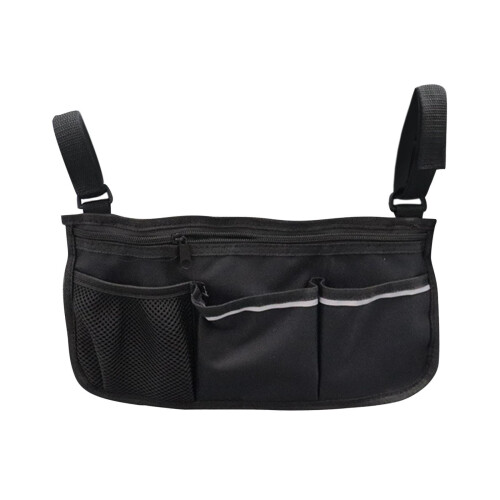TOOYFUL side bag pouch for rollators bed rail black