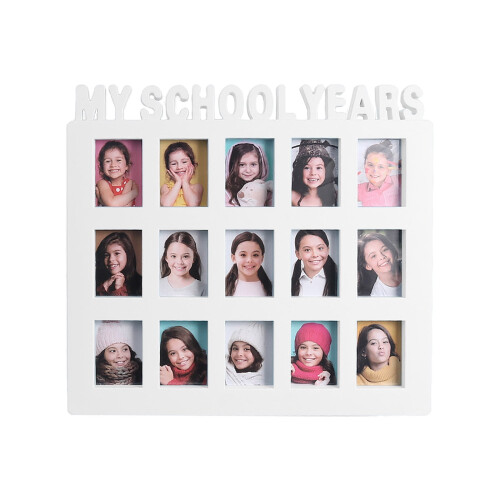 School Years Photo Frame for Students 15-Slot Collage