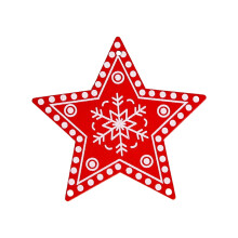 Christmas Snowflake Ornament Plastic White 5-Pointed Star