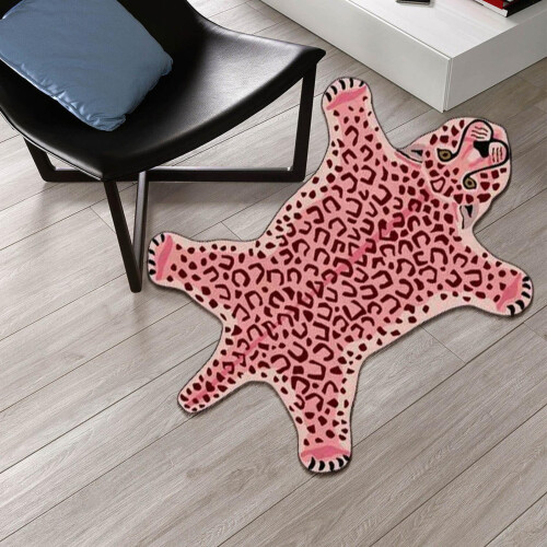 Leopard Print Bath Mat Non-Slip 16x24 Inches 1