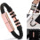 USB Charging Bracelet Leather Cuff Band 2PCS 2