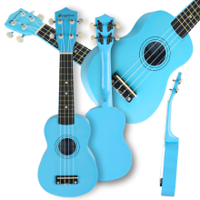 SUPRIMO UK21 LB sopran ukulele 21" blå træ til børn til at lære at spille