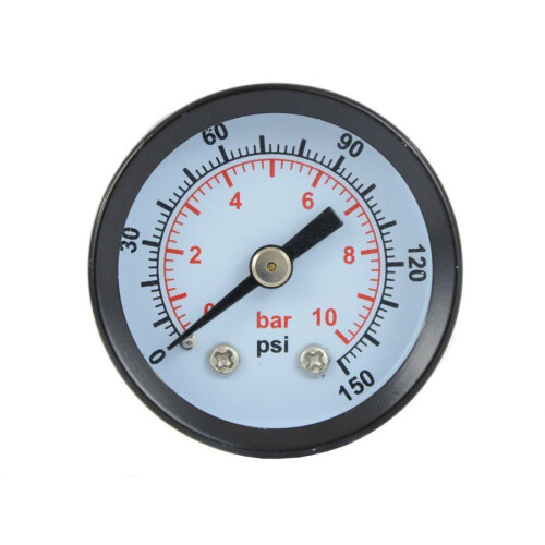 MANOMETER TIL KOMPRESSOR 40MM 0-10 BAR 1/8 TOMMER TRYKMÅLERE