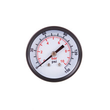 MANOMETER TIL KOMPRESSOR 50 MM OMRÅDE 0-10 BAR GEVIND 1/4 TOMMER PRO